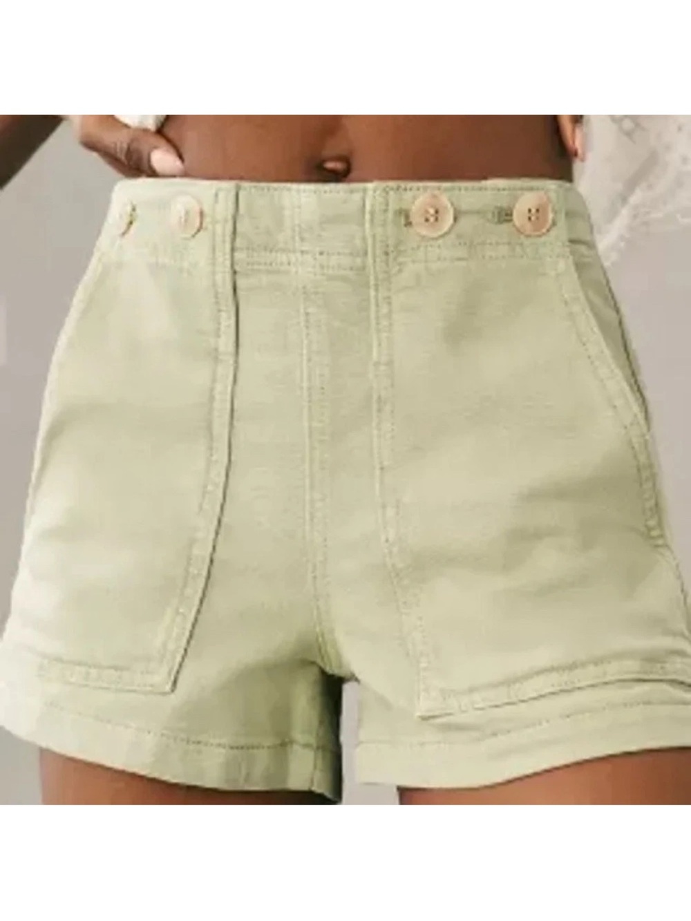 Anthropologie Pilcro Kit Utility Shorts in Green Size 30